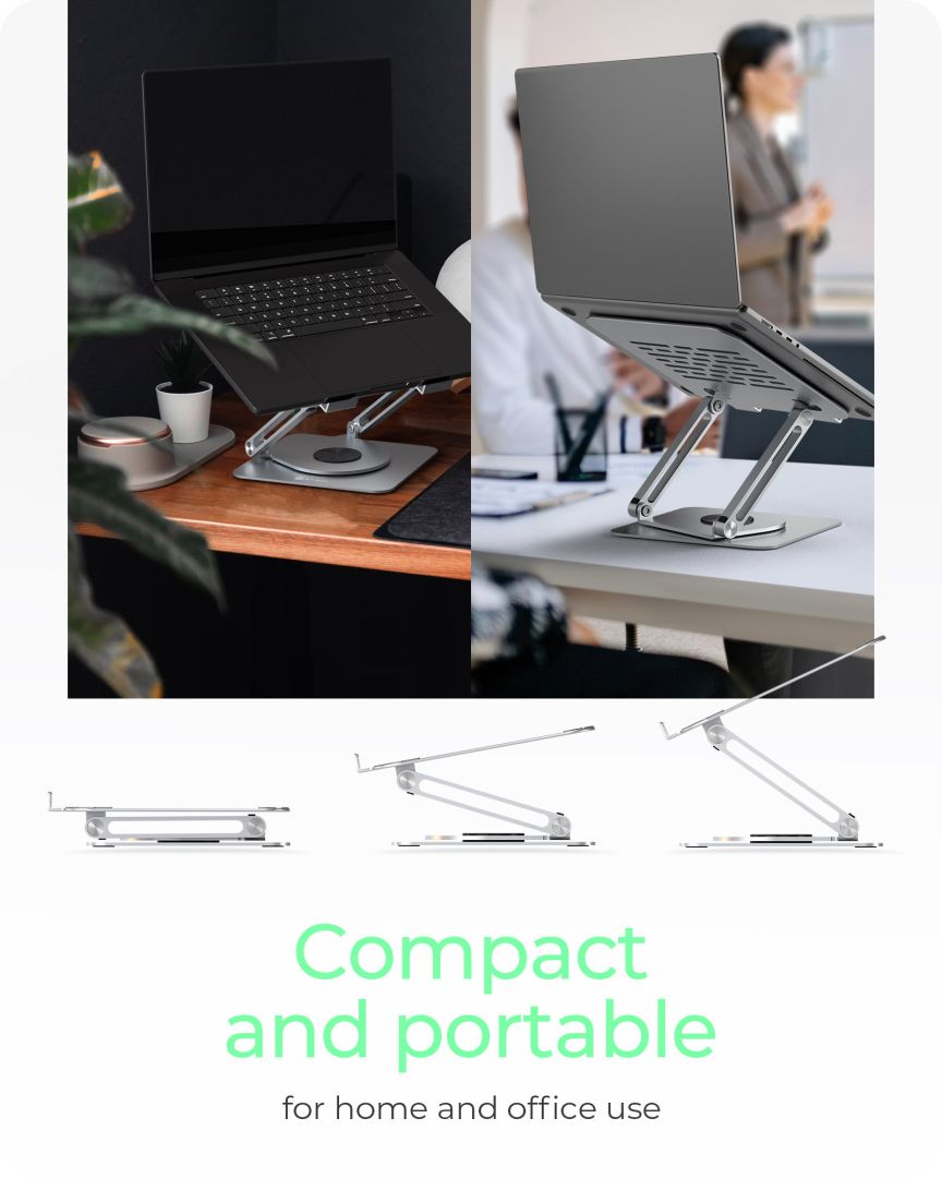 Raidsonic IcyBox IB-NH300-R Height adjustable & rotatble notebook stand for notebooks up to 17