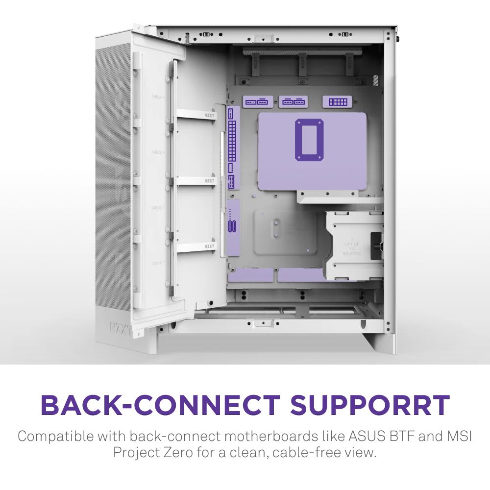 NZXT H9 Flow (2025) Tempered Glass White