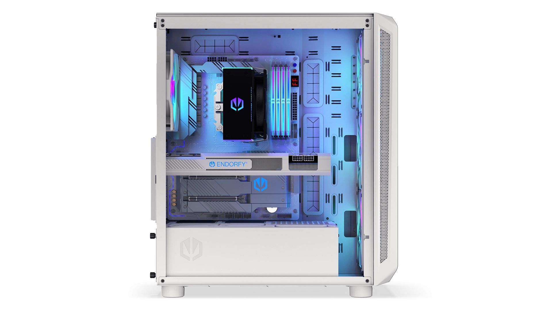 Endorfy Arx 500 ARGB Tempered Glass White