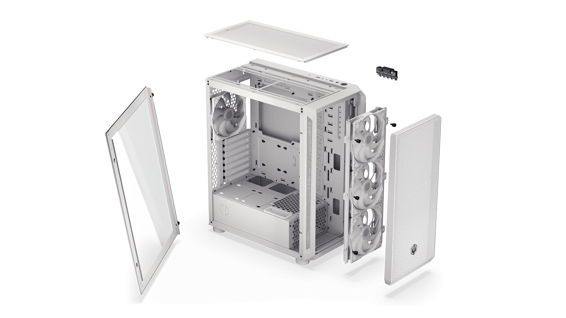 Endorfy Arx 500 ARGB Tempered Glass White