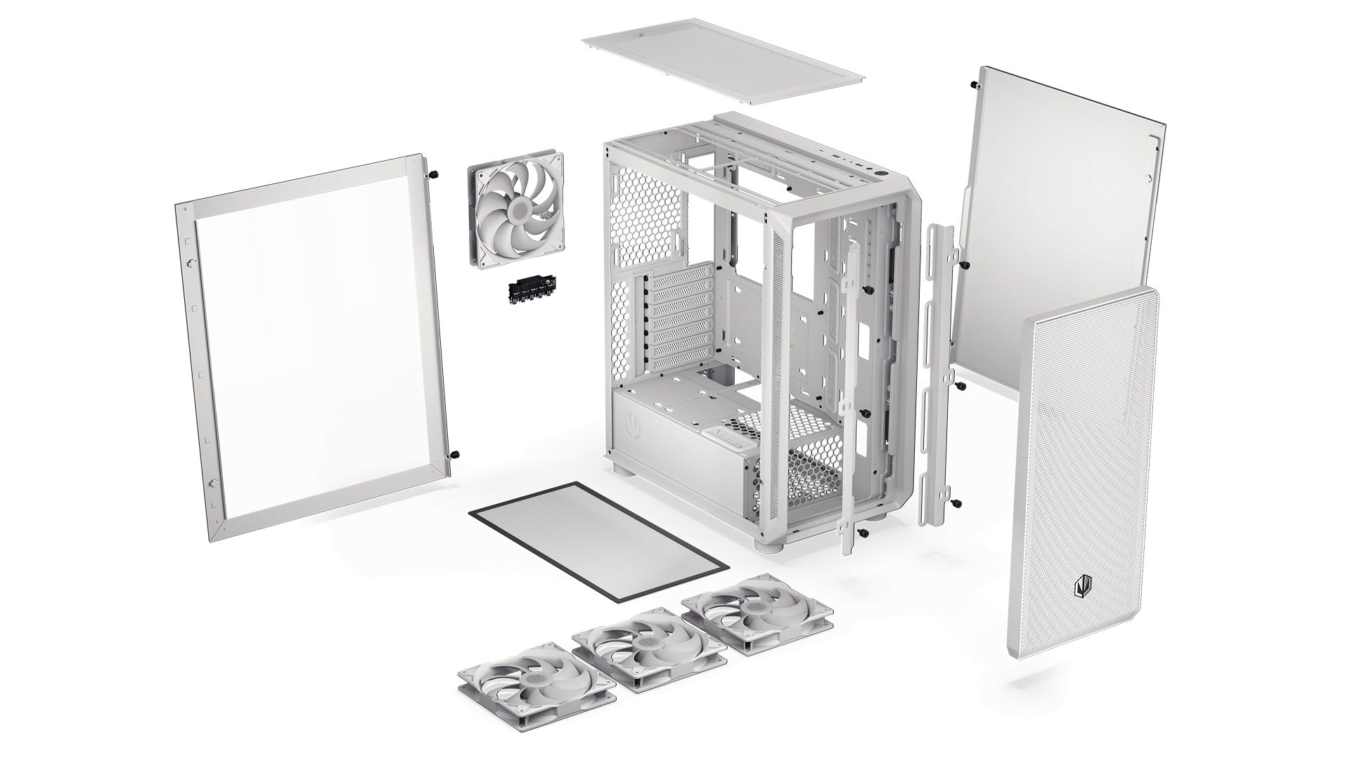 Endorfy Arx 500 ARGB Tempered Glass White