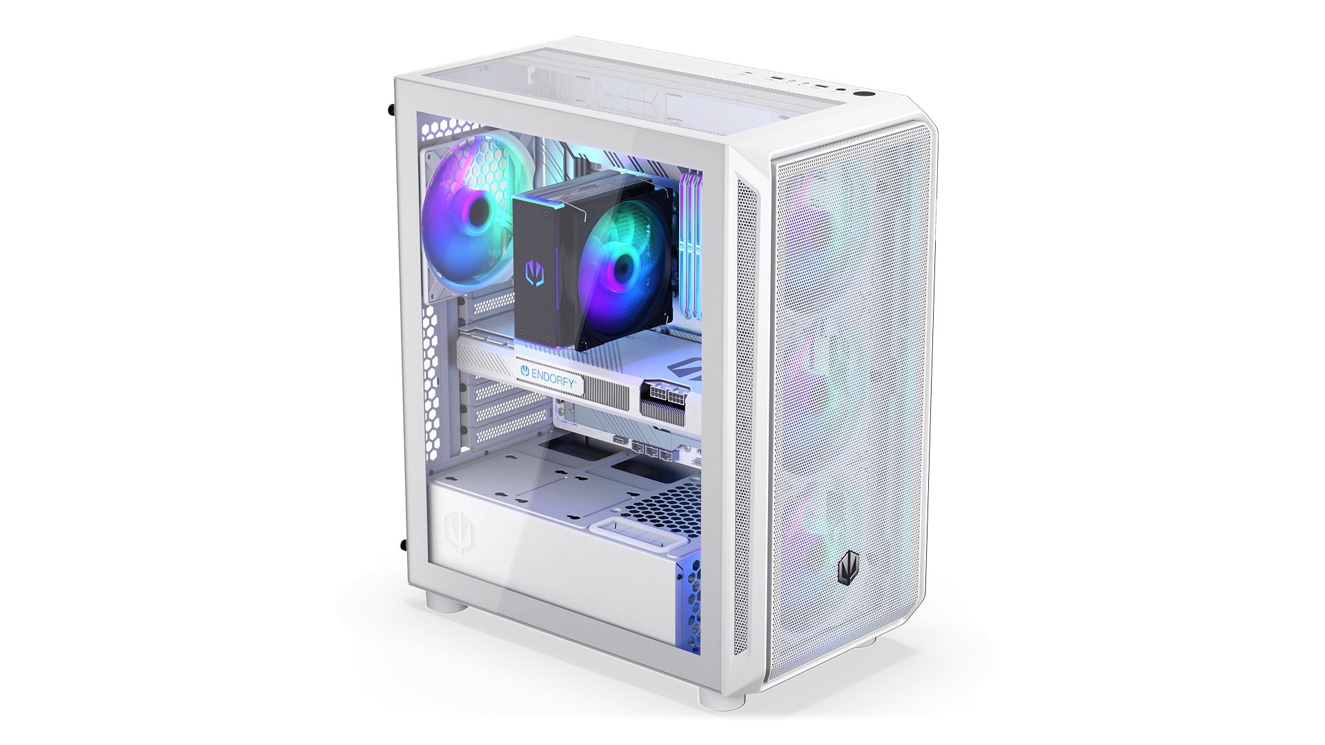 Endorfy Arx 500 ARGB Tempered Glass White