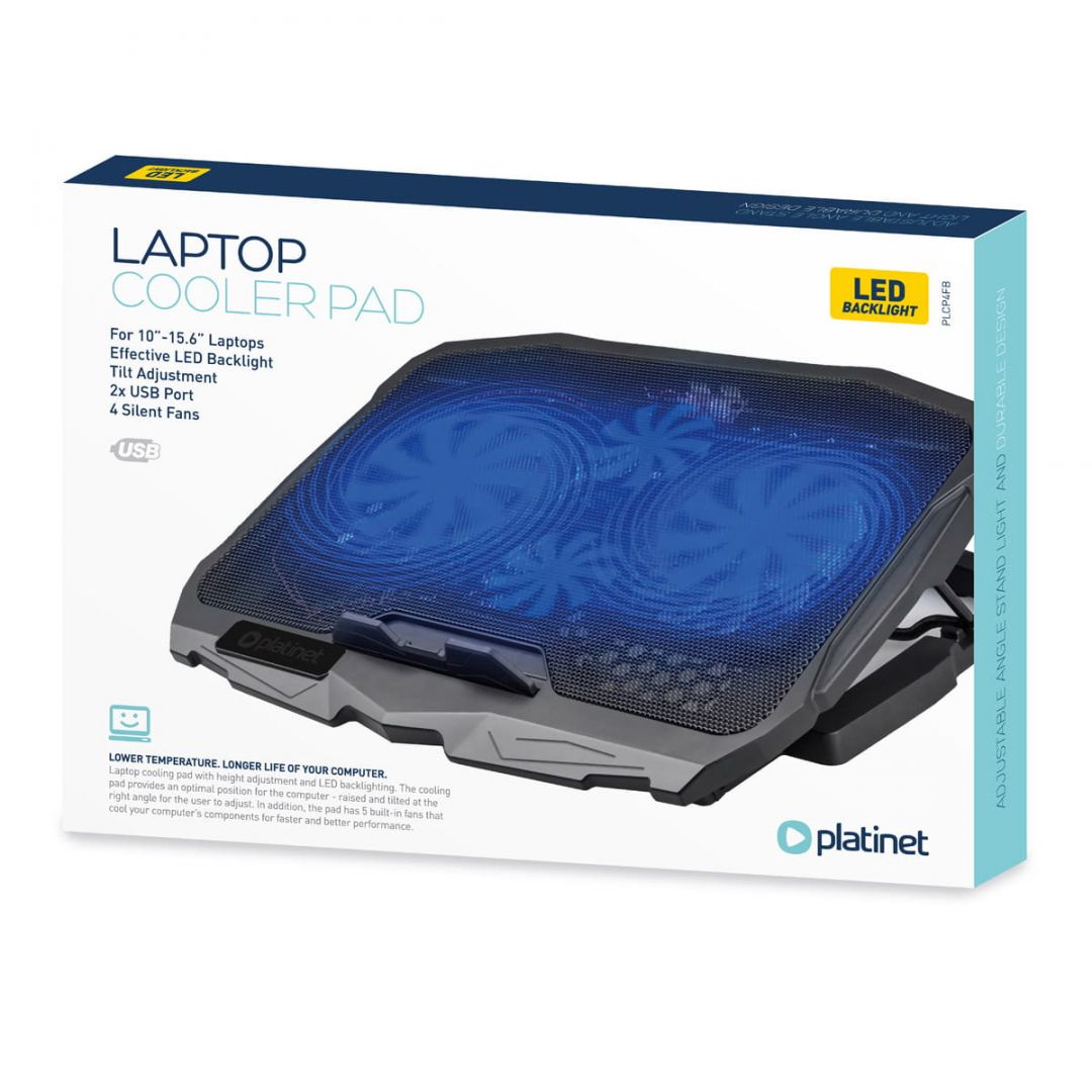 Platinet PLCP4FB Notebook Hűtő Black