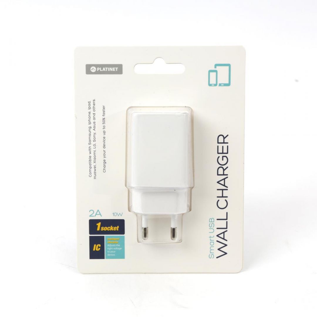Platinet Wall Charger 1xUSB 2A White