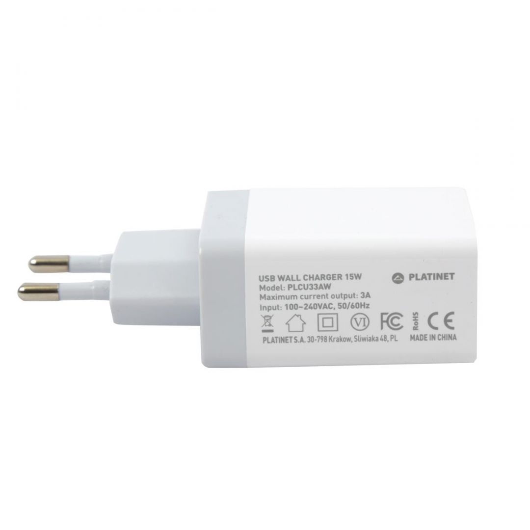 Platinet Wall Charger 3xUSB 3A White