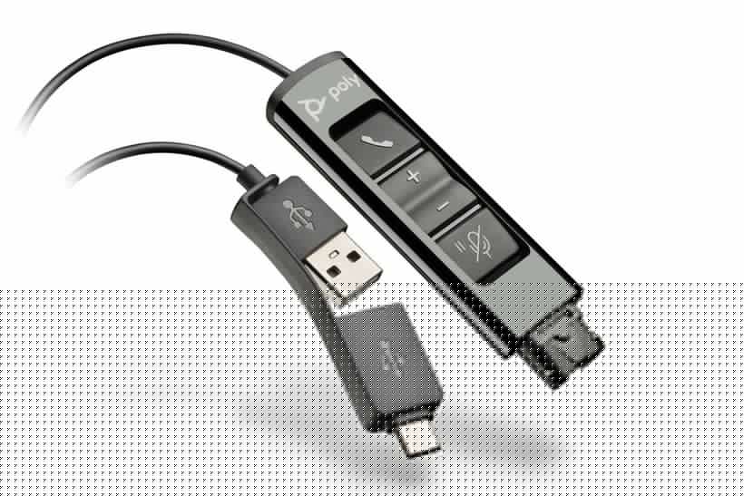 Poly Plantronics EncorePro 525 USB-A USB-C Headset Black