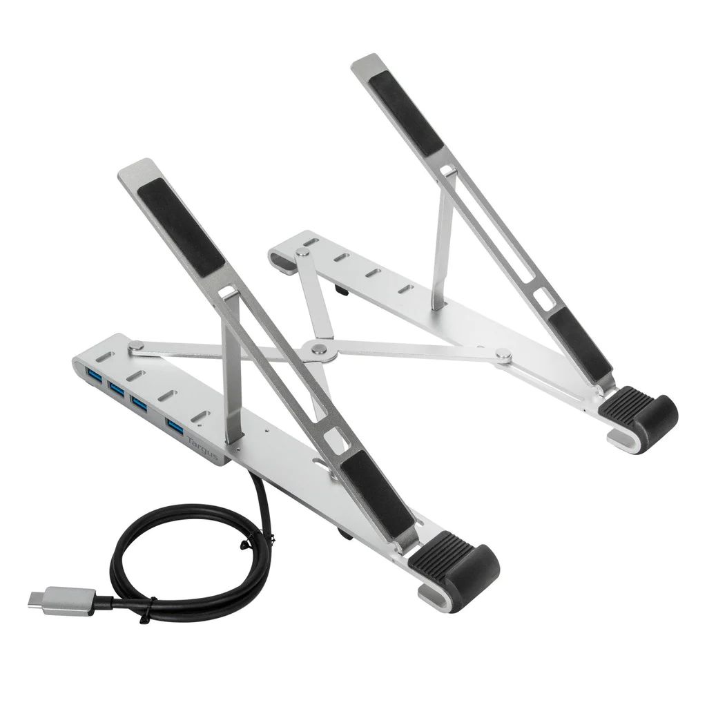 Targus Hordozható állvány beépített USB-A elosztóval Silver