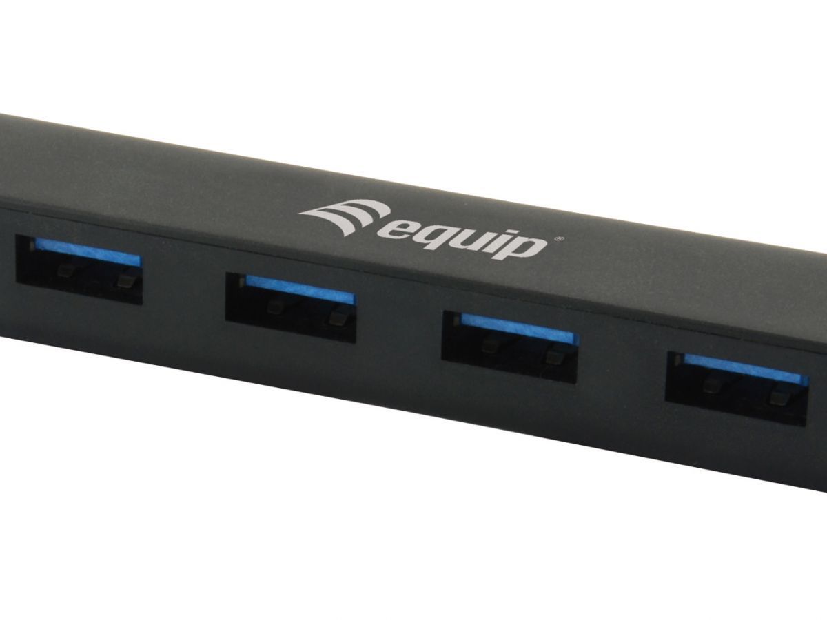 EQuip USB-C to 4-Port USB 3.2 Gen 1 Hub Black