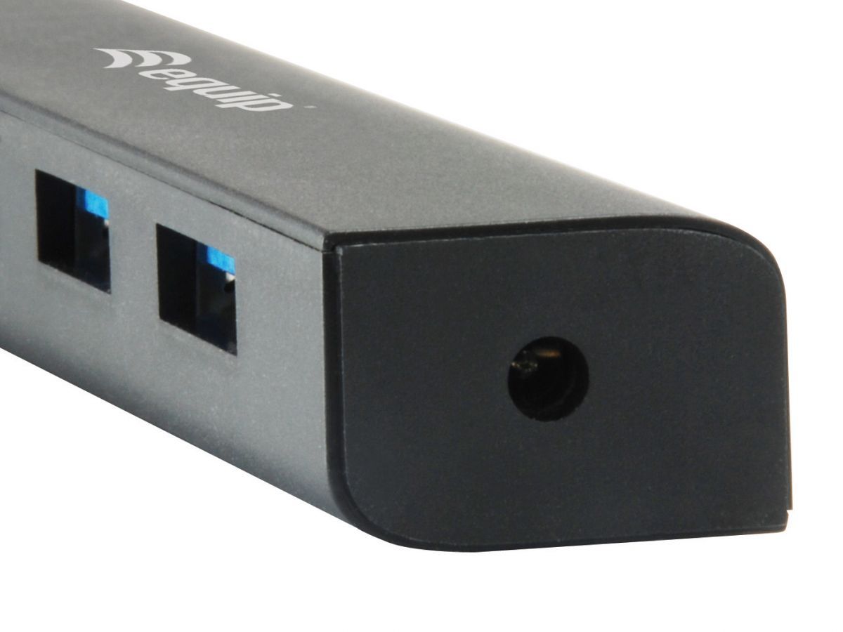 EQuip USB-C to 4-Port USB 3.2 Gen 1 Hub Black