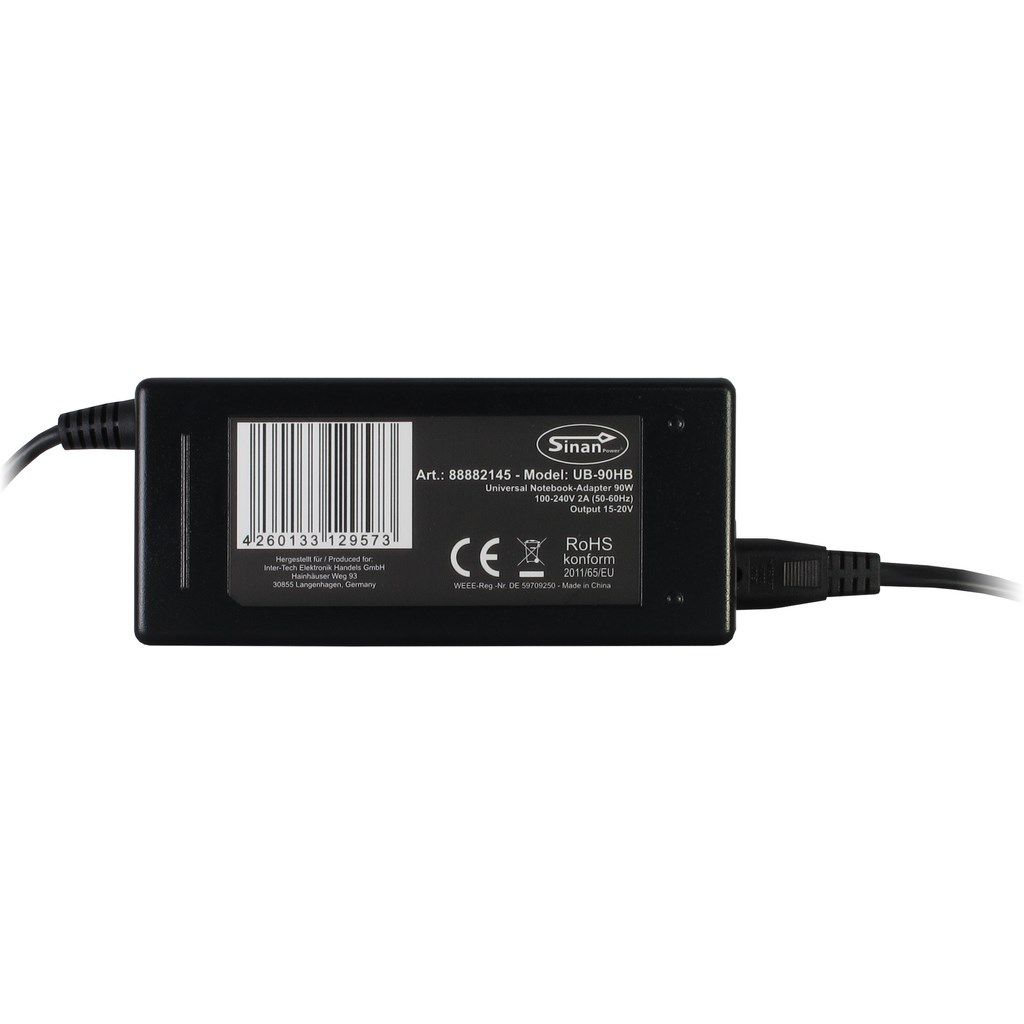 Inter-Tech Sinan UB-90HB 15-20V / 6A 90W univerzális hálózati notebook töltő
