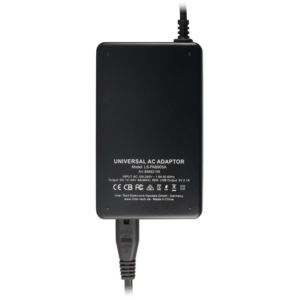 Inter-Tech Argus NB-90SA 12-22V / 6A 90W univerzális hálózati notebook töltő