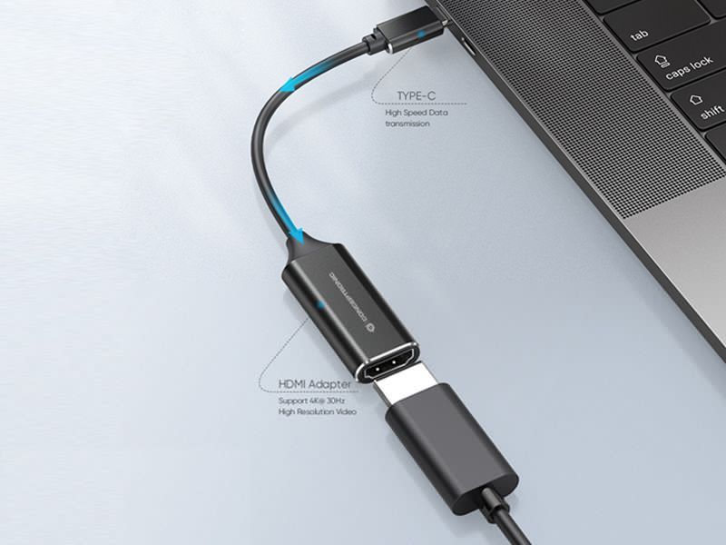 Conceptronic  ABBY03B USB-C to HDMI Adapter Black