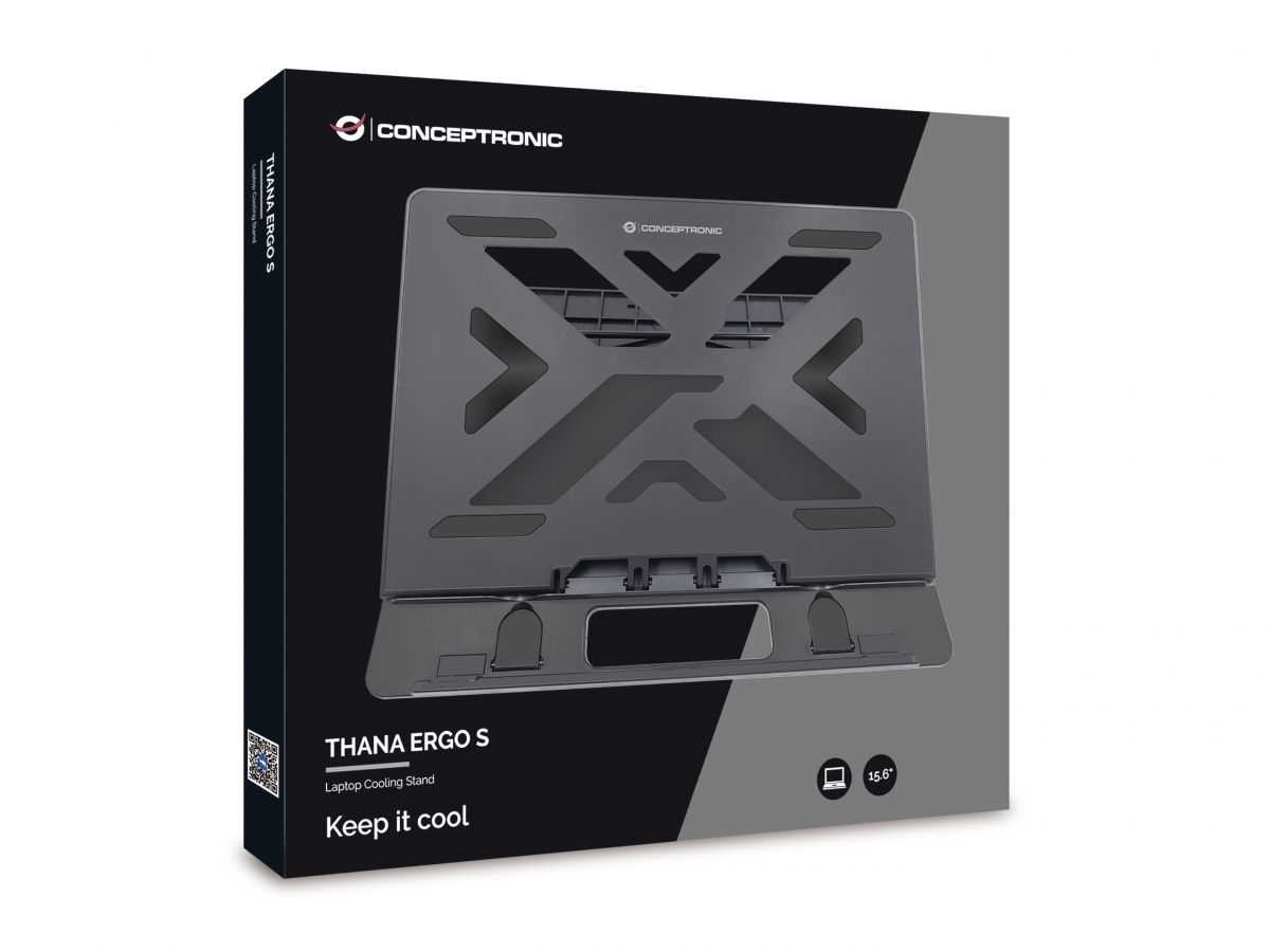 Conceptronic  THANA03B ERGO laptop hűtőpad Black