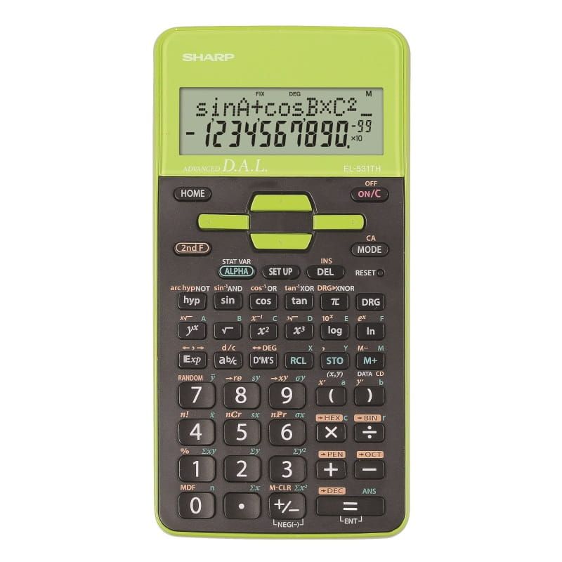 Sharp EL-531THGR Tudományos számológép Green