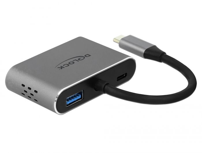 DeLock Type-C Adapter to HDMI and VGA with USB 3.0 Port and PD