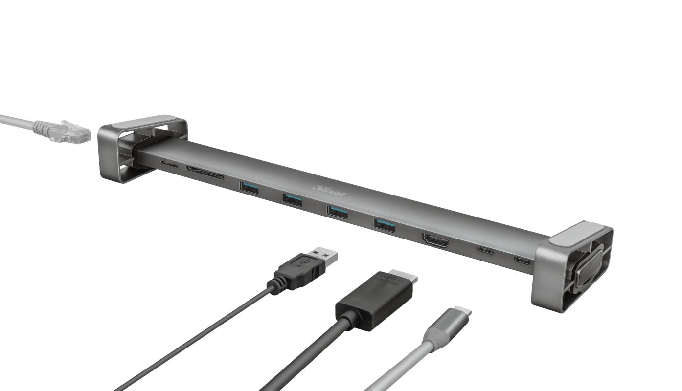 Trust Dalyx Aluminium 10-in-1 USB-C Multi-port Dock