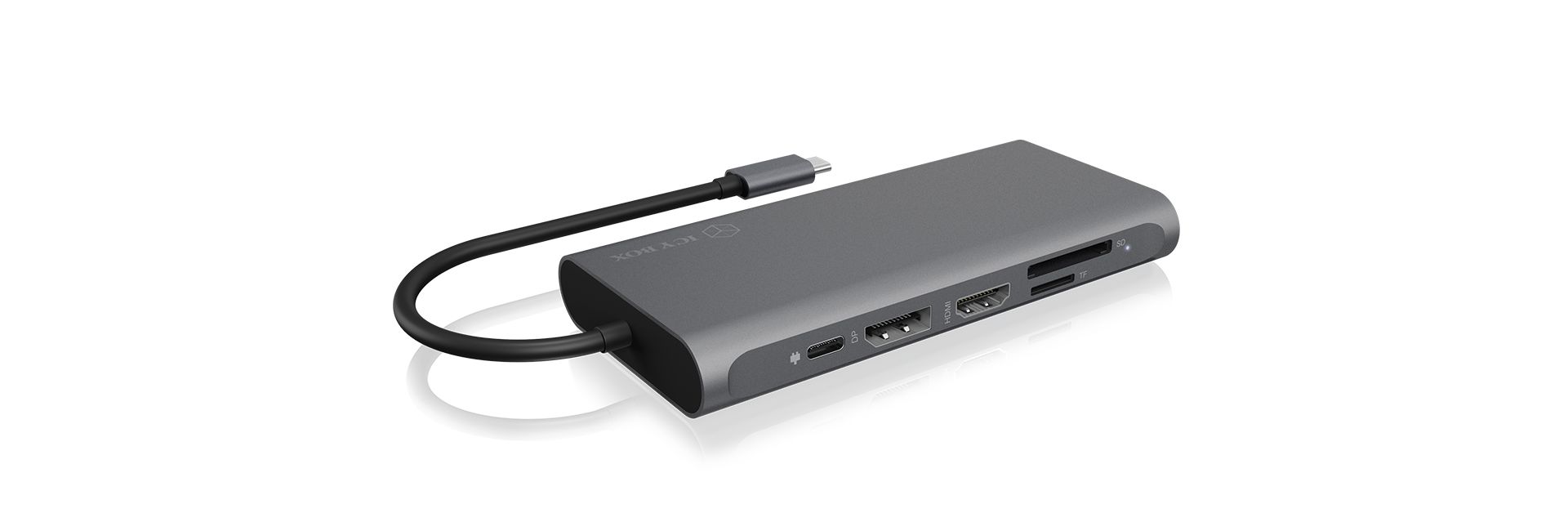 Raidsonic IcyBox IB-DK4050-CPD USB Type-C DockingStation with triple video interface Silver