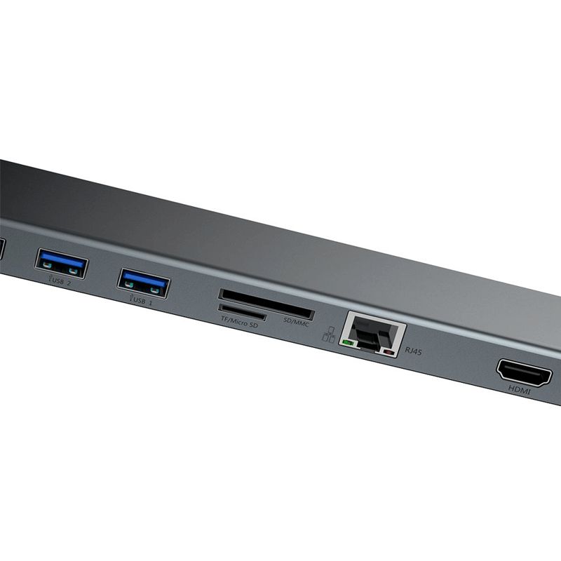 Baseus 11 in 1 Enjoyment Series USB3.0 Type-C notebook HUB adapter Grey