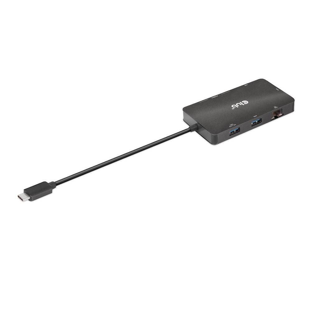 Club3D USB Gen2 Type-C to Dual DisplayPort 4k60Hz 7-in-1 Portable Dock