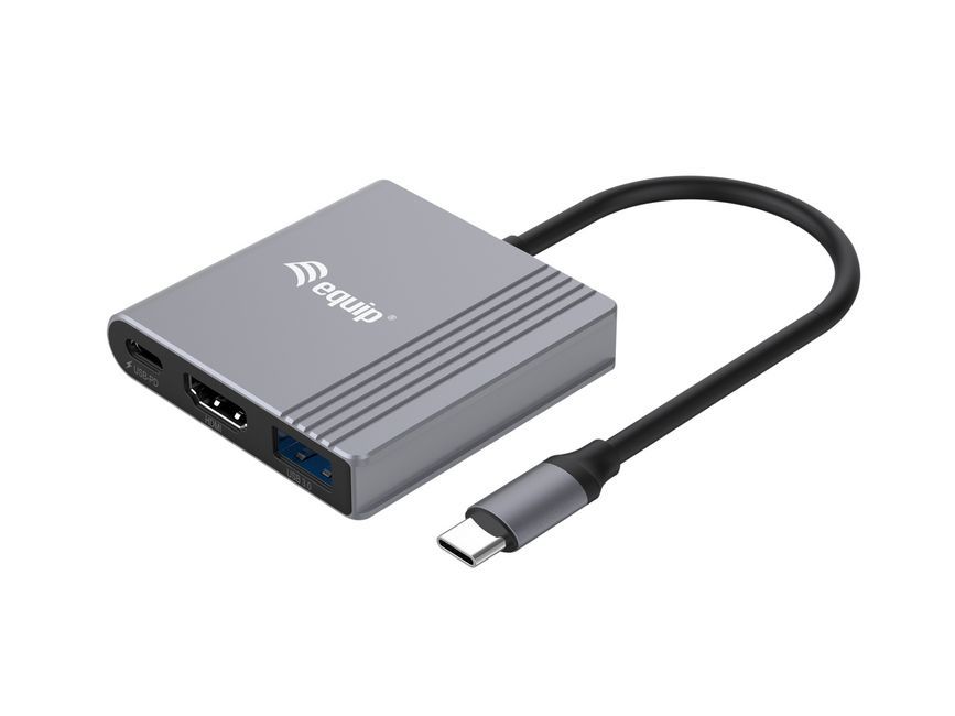 EQuip 133488 3in1 USB-C to HDMI/USB-A/USB PD Adapter
