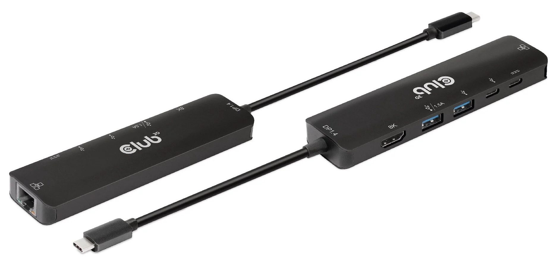 Club3D USB Gen1 Type-C 6-in-1 Hub Black
