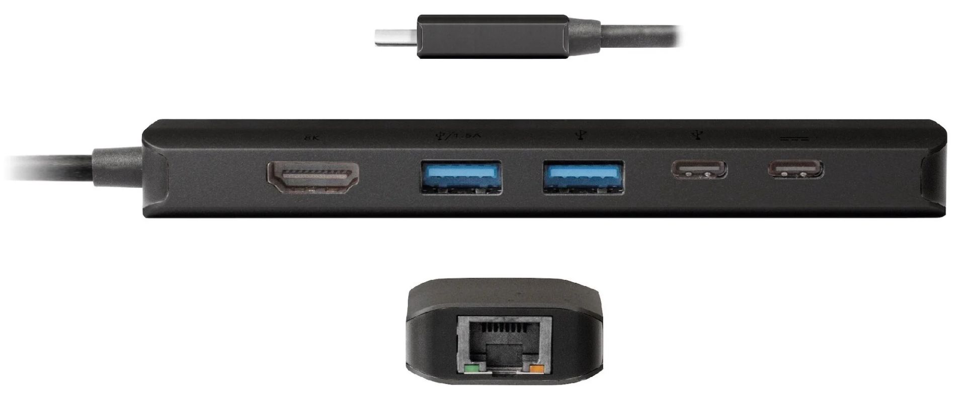 Club3D USB Gen1 Type-C 6-in-1 Hub Black