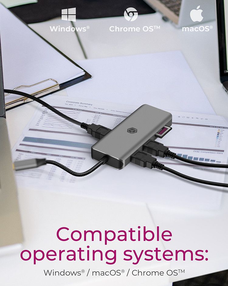 Raidsonic Icy Box IB-DK4012-CPD 9in1 USB Type-C DockingStation Black