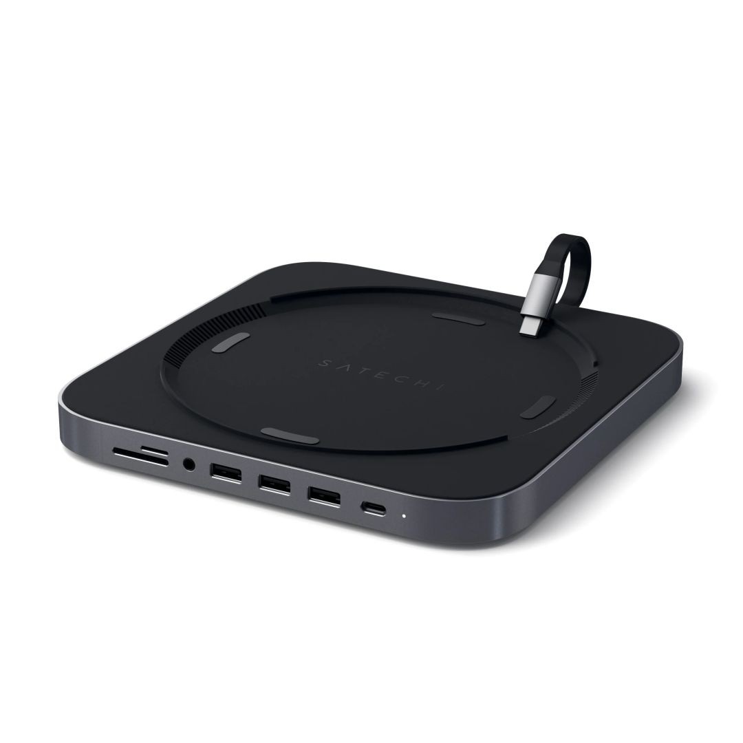 Satechi Type-C Aluminum Stand & Hub for Mac Mini Docking Staion Dark Grey