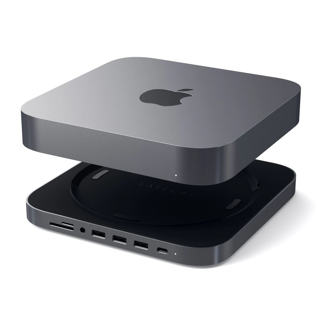 Satechi Type-C Aluminum Stand & Hub for Mac Mini Docking Staion Dark Grey