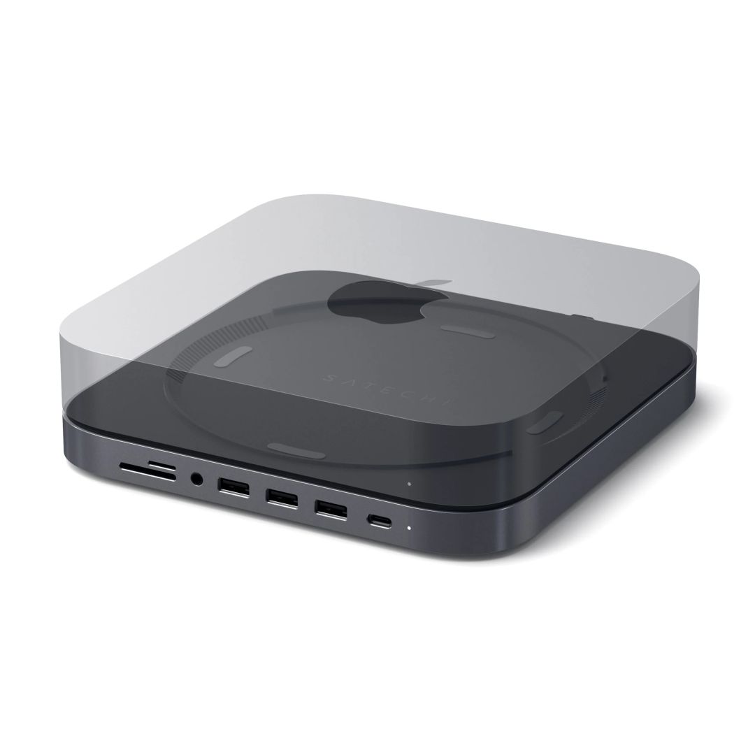 Satechi Type-C Aluminum Stand & Hub for Mac Mini Docking Staion Dark Grey