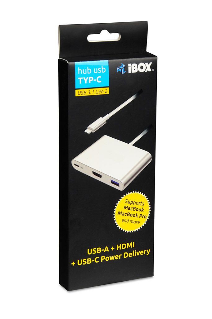 iBox IUH3CFT1 notebook dock/port replicator USB 3.2 Gen 1 (3.1 Gen 1) Type-C Silver