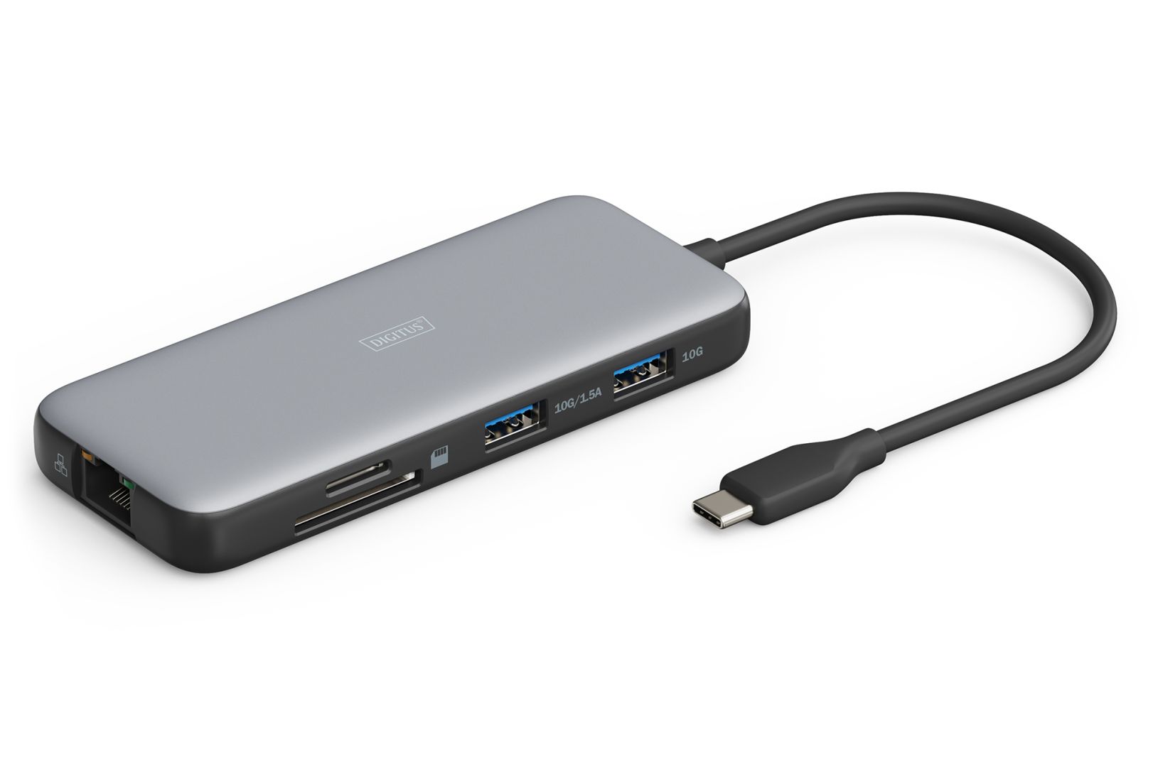 Digitus 8in1 USB-C docking station Grey