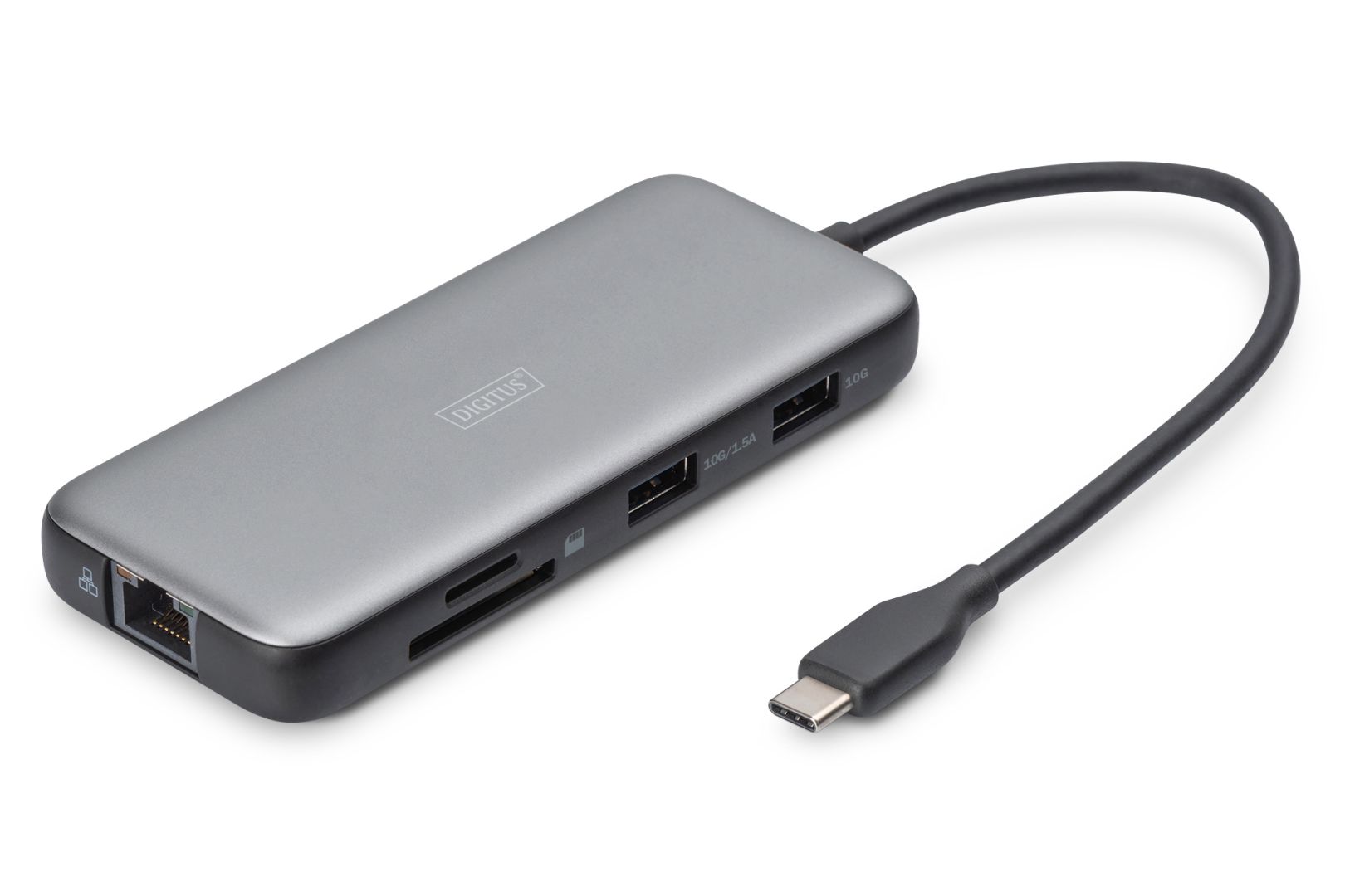 Digitus 8in1 USB-C docking station Grey