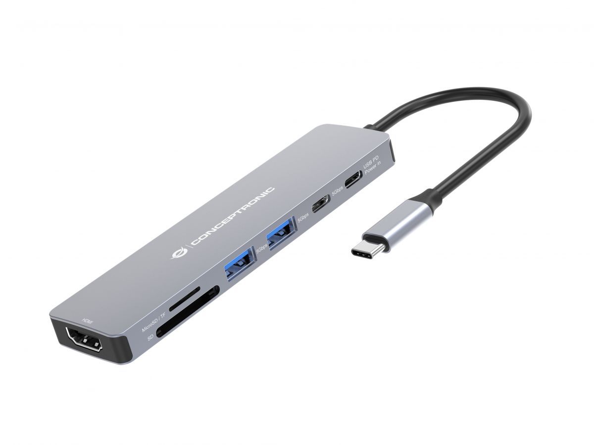 Conceptronic  DONN28G 7-in-1 USB 3.2 Gen 1 Docking Station