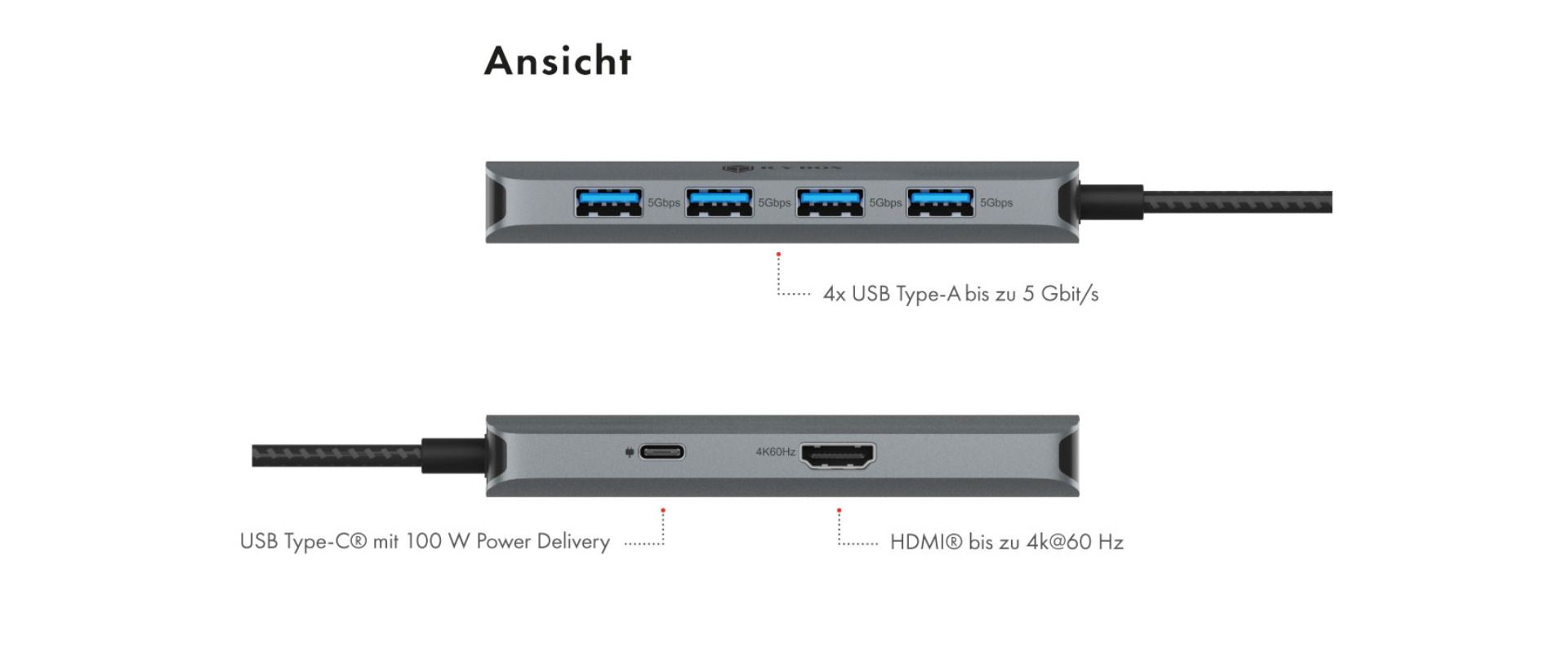 Raidsonic IcyBox IB-DK4022a-CPD USB Type-C Dockingstation