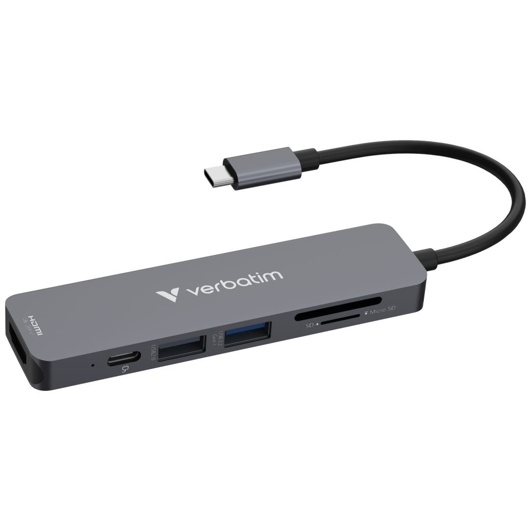 Verbatim Essentials USB-C Docking Station Grey