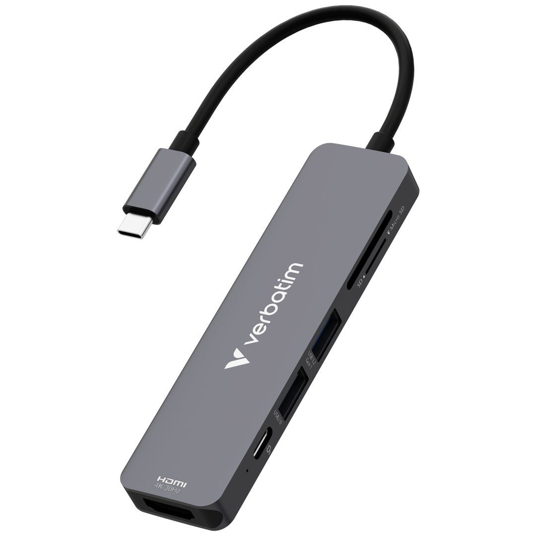 Verbatim Essentials USB-C Docking Station Grey