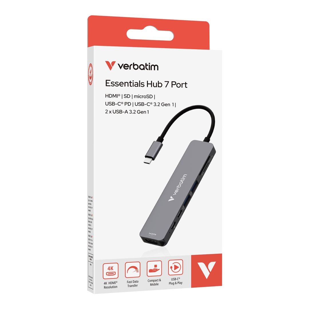 Verbatim Essentials USB-C Docking Station Grey