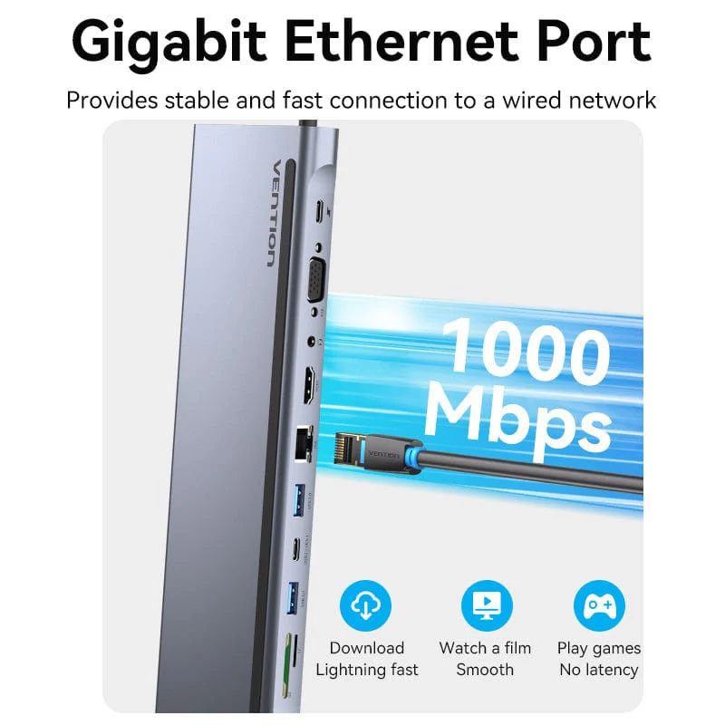 Vention Multi-function 11-in-1 USB-C Docking Station