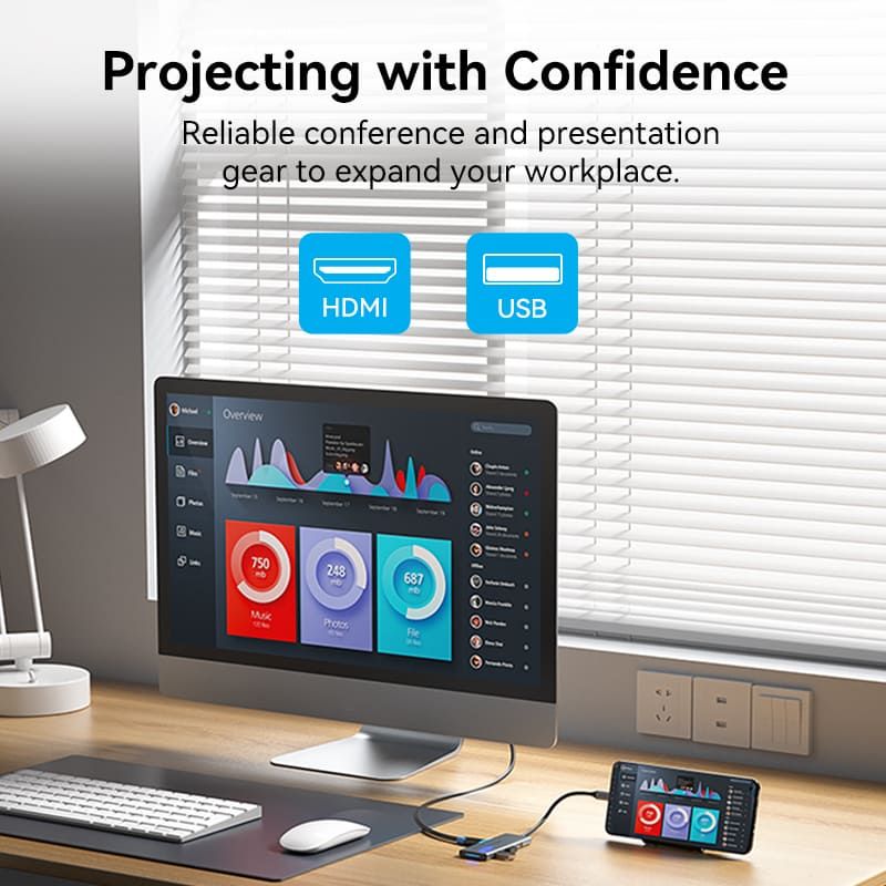 Vention 7-in-1 USB-C Docking Station