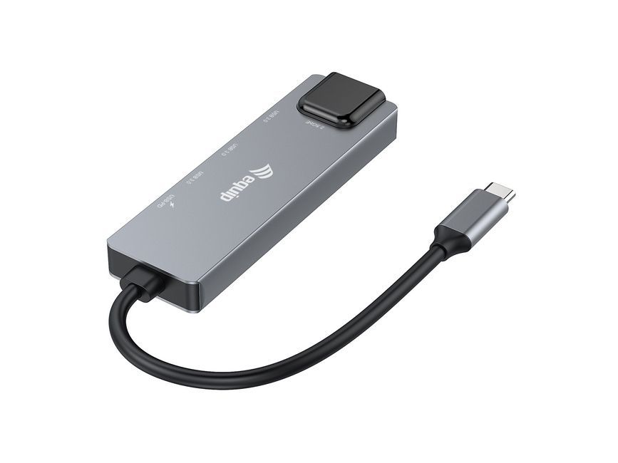 EQuip USB-C 5 in 1 Multifunctional Adapter Grey