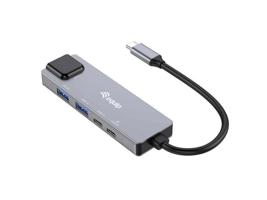 EQuip USB-C 5 in 1 Multifunctional Adapter Grey
