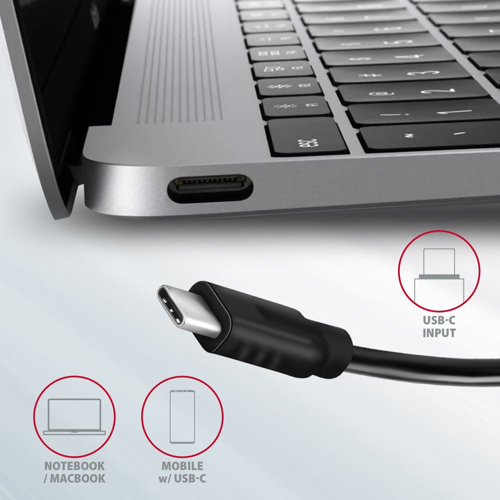 AXAGON HMC-5G21 USB-C 10Gbps SPEEDSTER 5in1 hub
