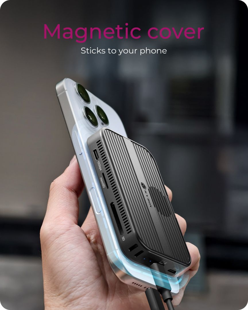 Raidsonic IcyBox IB-DK4071M-CU31 7-in-1 DockingStation with magnetic M.2 NVMe and SATA SSD enclosure and built-in cooling fan