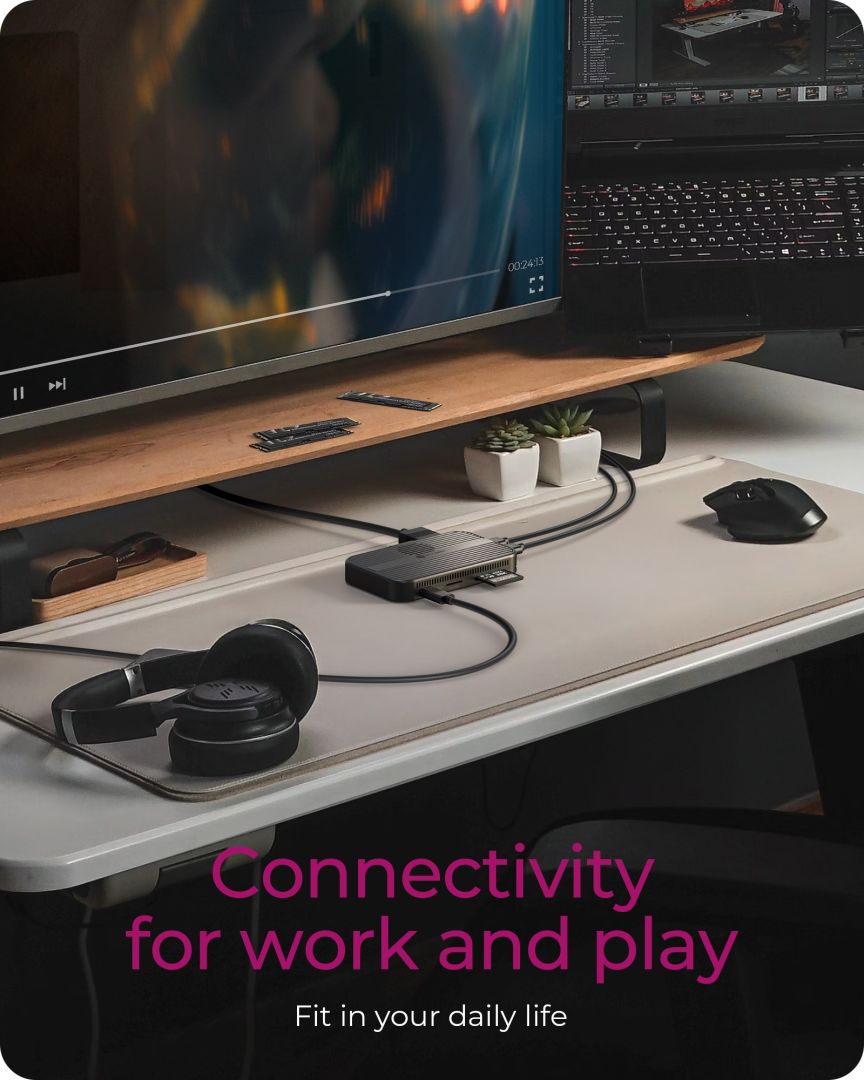 Raidsonic IcyBox IB-DK4071M-CU31 7-in-1 DockingStation with magnetic M.2 NVMe and SATA SSD enclosure and built-in cooling fan