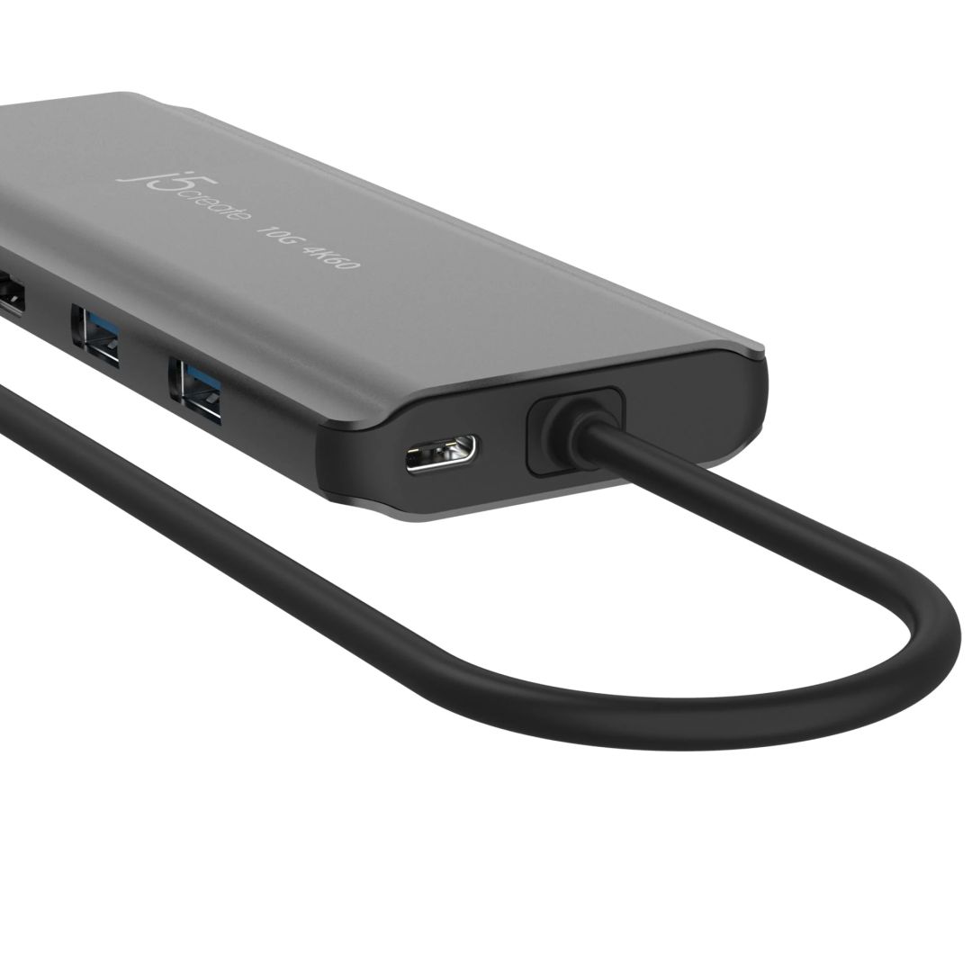 j5create USB-C Dual 4K HDMI 10Gbps Mini Dock Space Grey