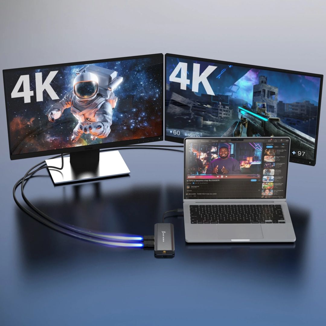 j5create USB-C Dual 4K HDMI 10Gbps Mini Dock Space Grey