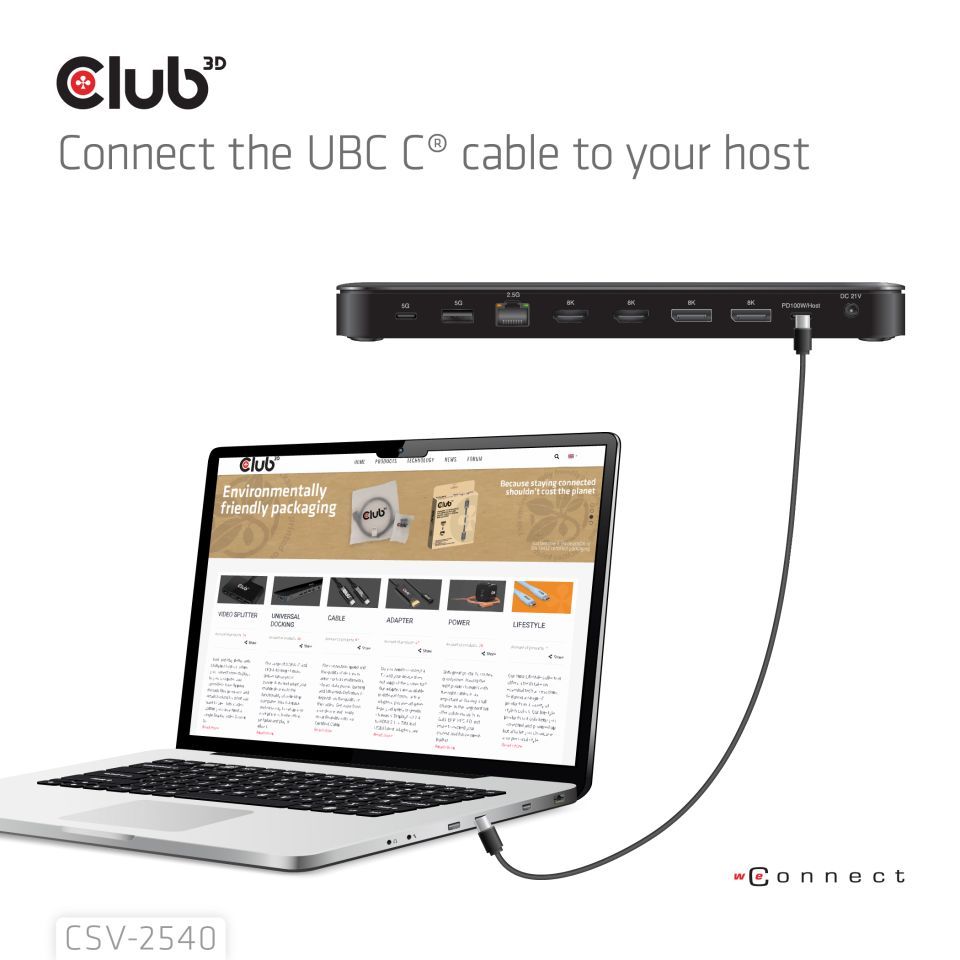Club3D 14-1 USB-C Quad Display Docking Station