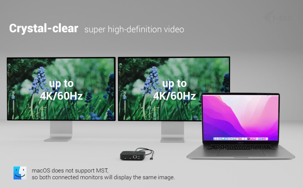 I-TEC USB-C Dual HDMI Docking Station with Power Delivery 100W