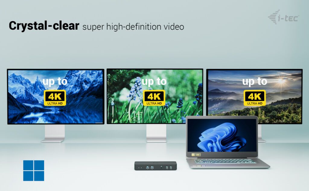 I-TEC USB-C Intelligent Triple Display Docking Station + Power Delivery 100W